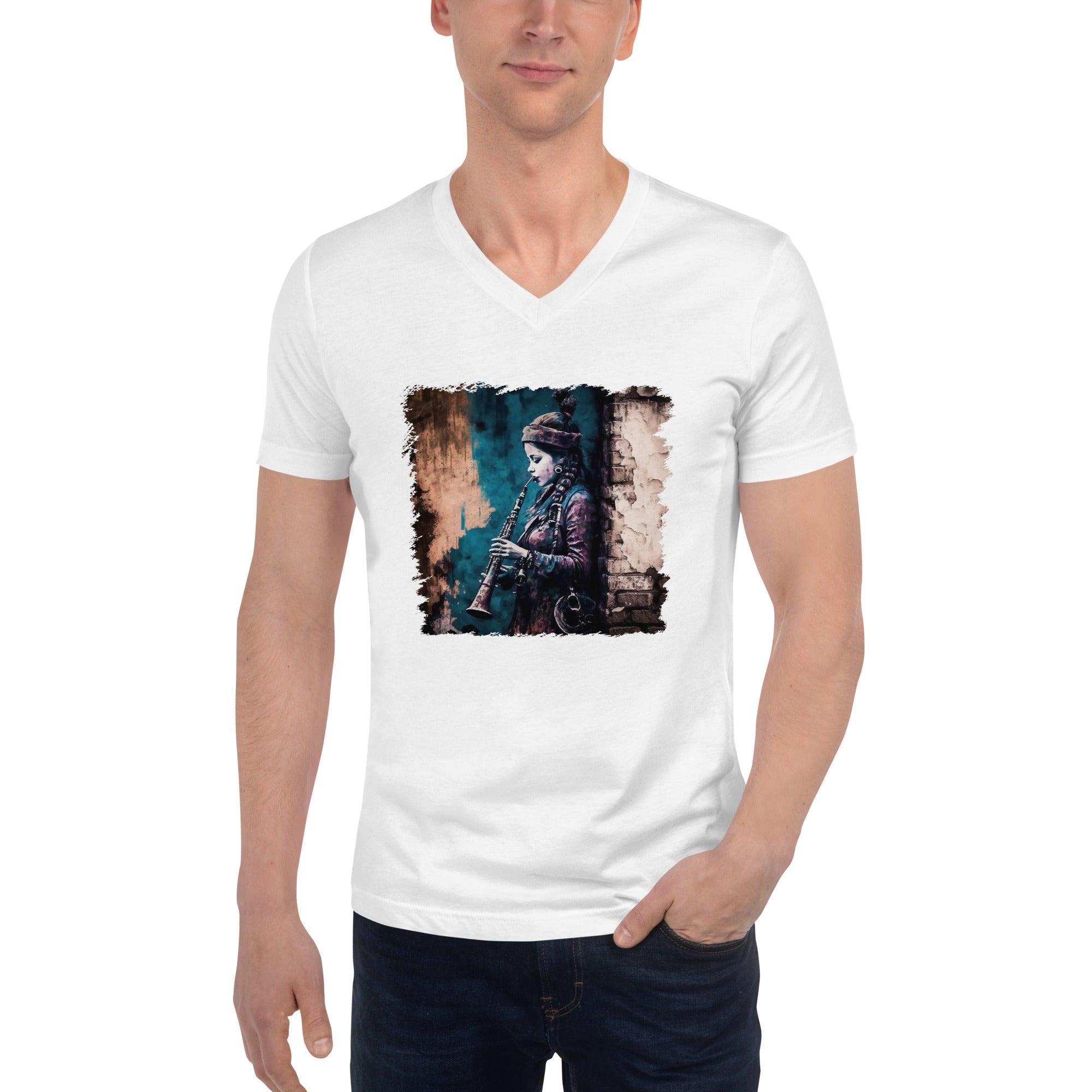Emotion Through The Reeds Unisex Short Sleeve V-Neck T-Shirt - Beyond T-shirts
