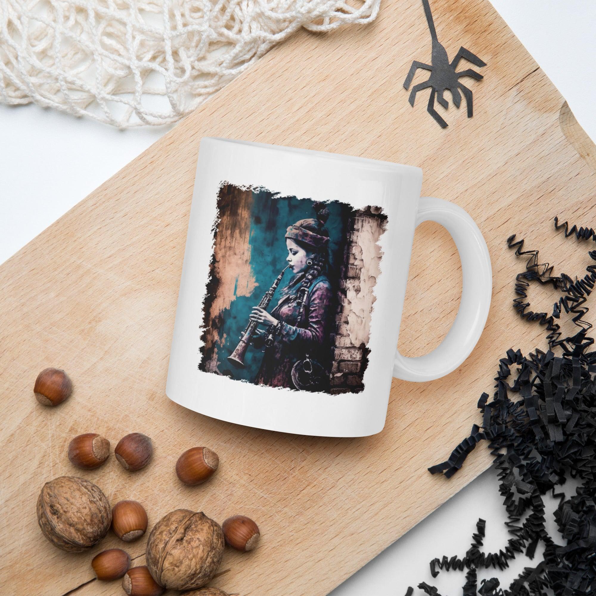 Emotion Through The Reeds White Glossy Mug - Beyond T-shirts