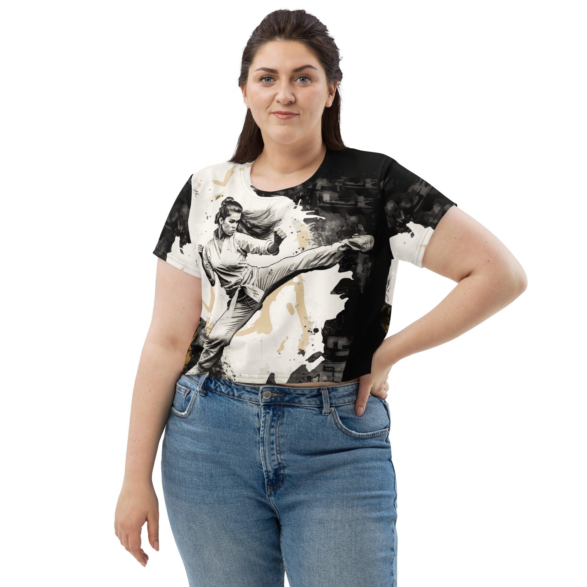 Every Kick Counts All-Over Print Crop Tee - Beyond T-shirts