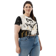 Every Kick Counts All-Over Print Crop Tee - Beyond T-shirts