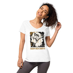 Every Kick Counts Women’s Fitted V-Neck T-Shirt - Beyond T-shirts