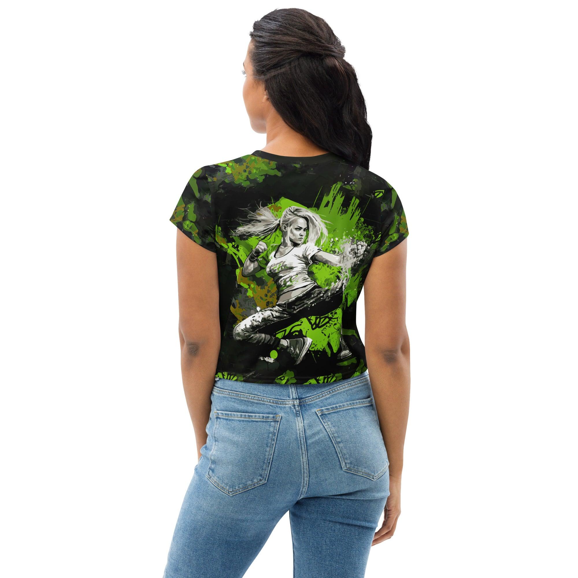 Fight For Your Dreams All-Over Print Crop Tee - Beyond T-shirts