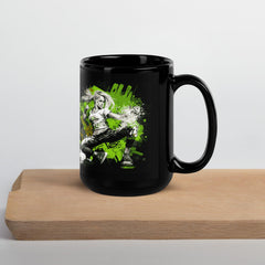 Fight For Your Dreams Black Glossy Mug - Beyond T-shirts
