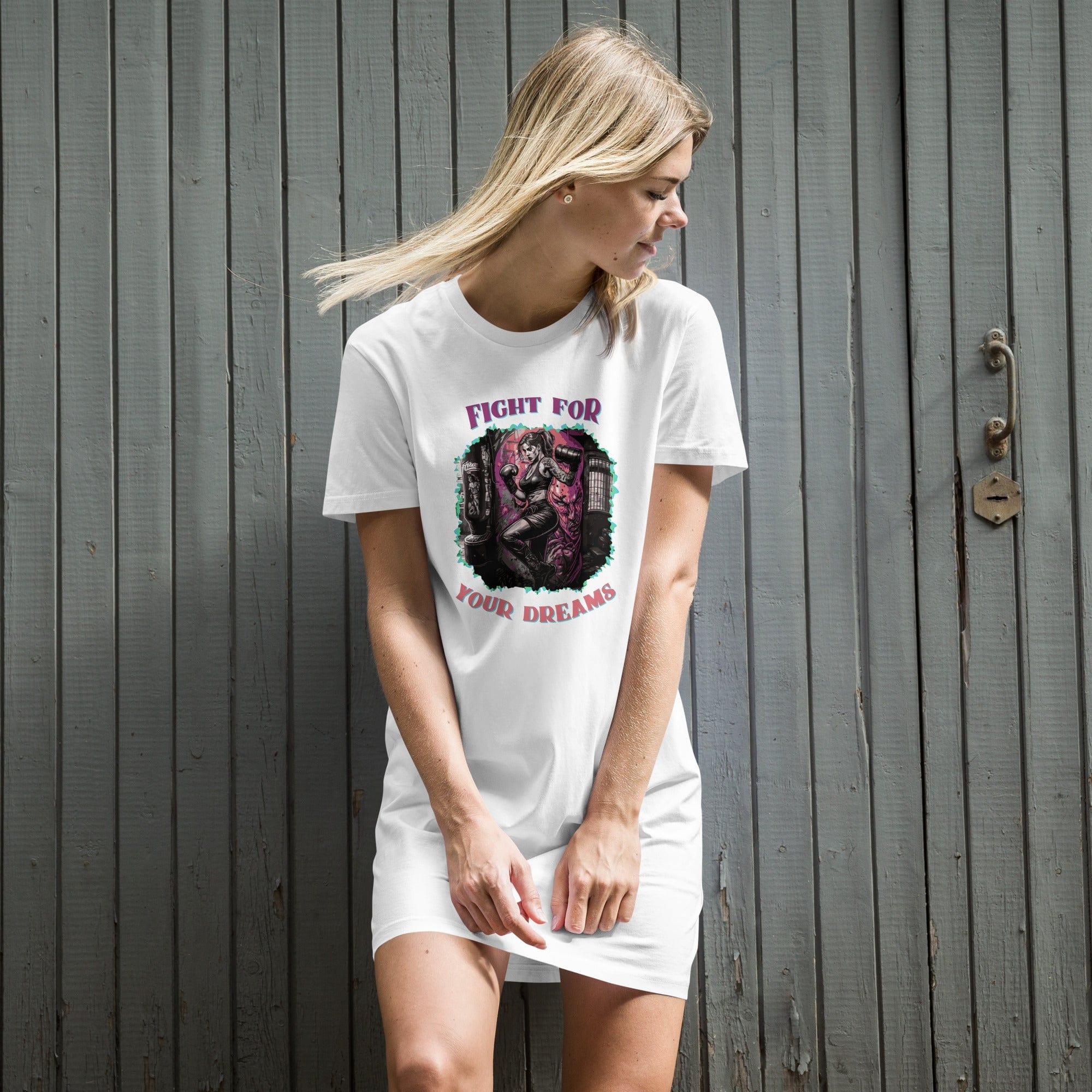 Fight For Your Dreams Organic Cotton T-Shirt Dress - Beyond T-shirts