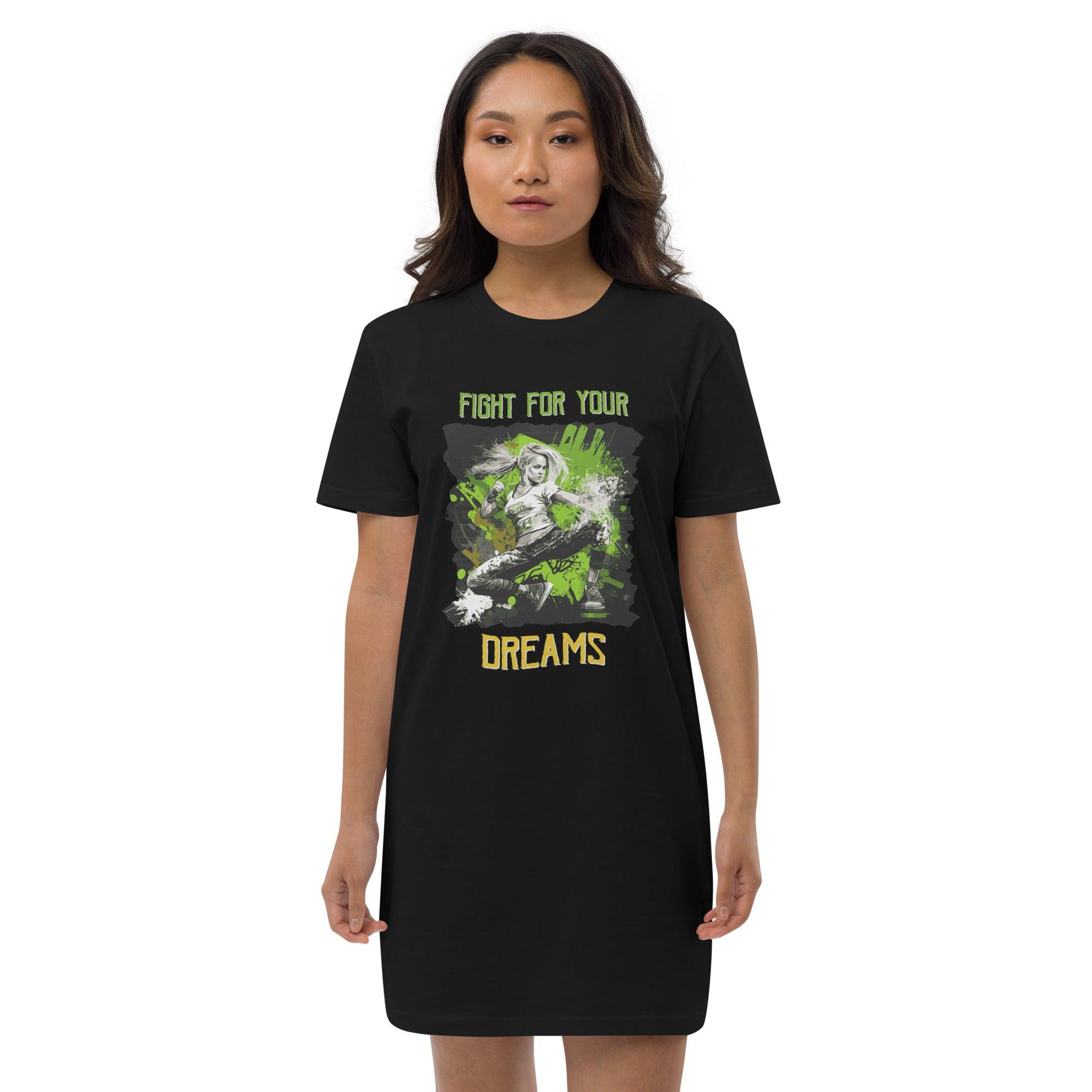 Fight For Your Dreams Organic Cotton T-Shirt Dress - Beyond T-shirts