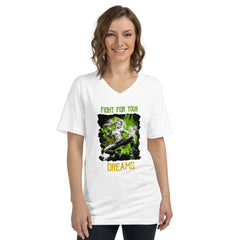Fight For Your Dreams Unisex Short Sleeve V-Neck T-Shirt - Beyond T-shirts