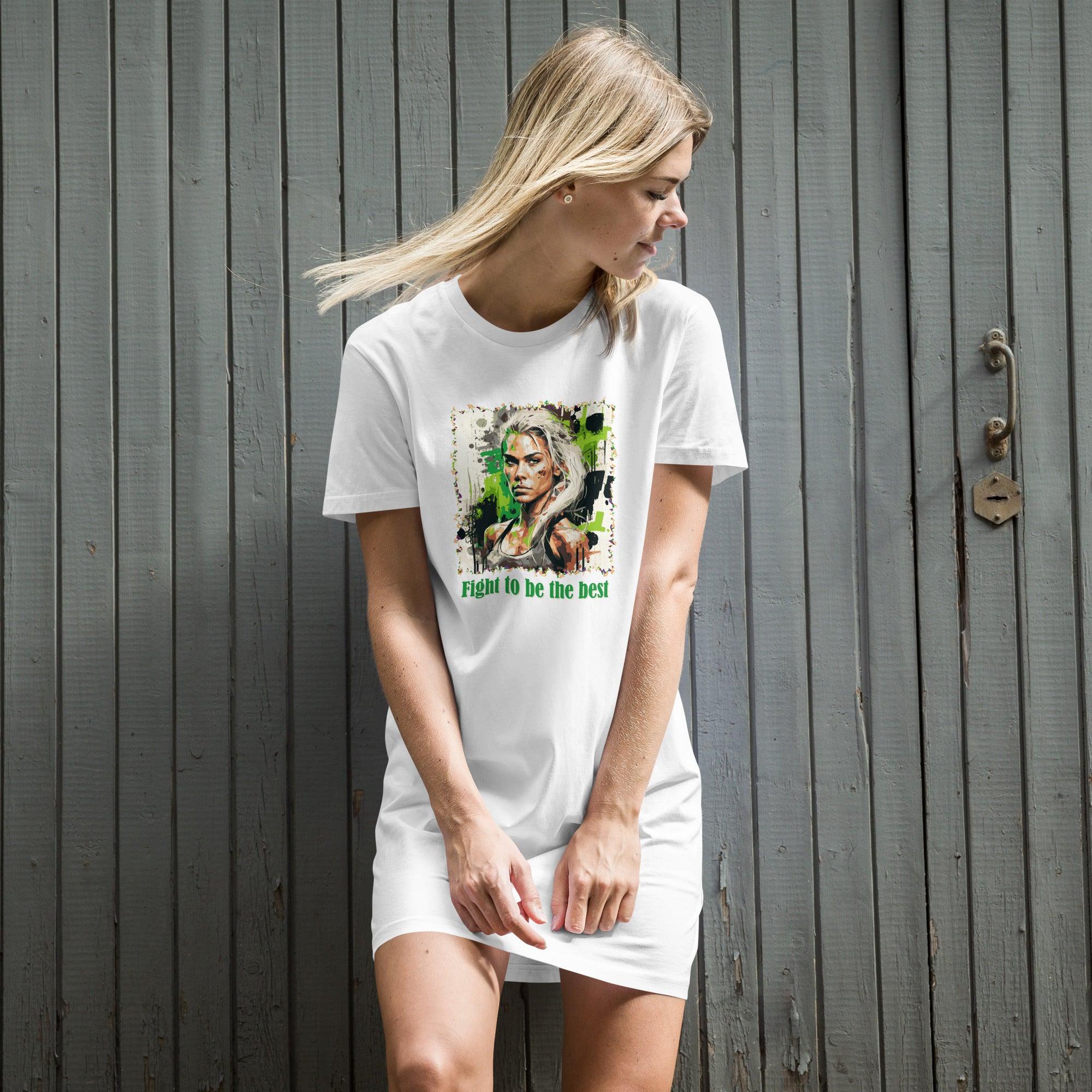 Fight To Be The Best Organic Cotton T-Shirt Dress - Beyond T-shirts