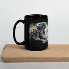 Finger Wizardry In Action Black Glossy Mug - Beyond T-shirts