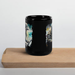 Finger Wizardry In Action Black Glossy Mug - Beyond T-shirts