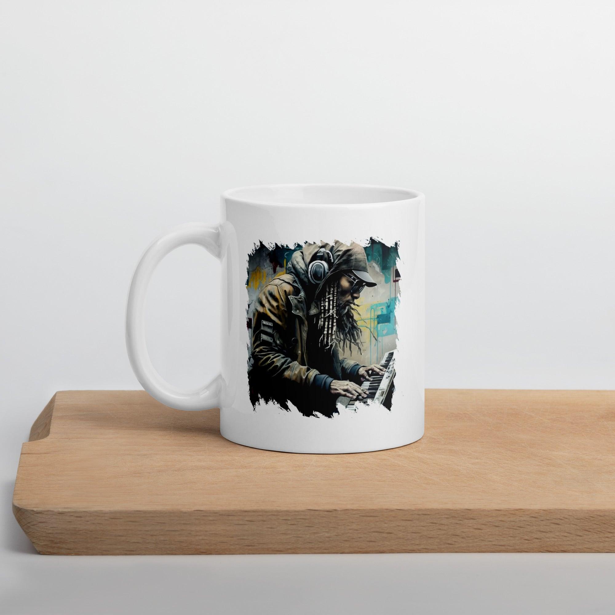 Finger Wizardry In Action White glossy mug - Beyond T-shirts