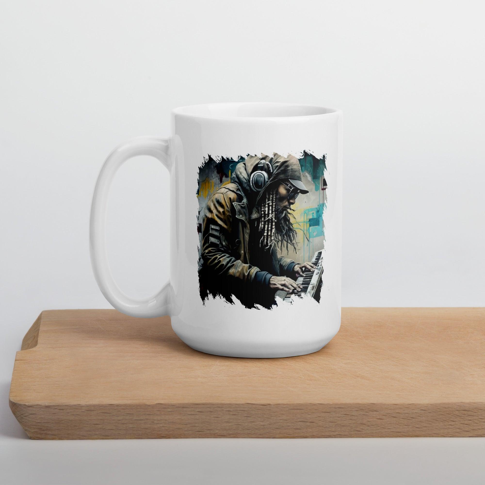 Finger Wizardry In Action White glossy mug - Beyond T-shirts