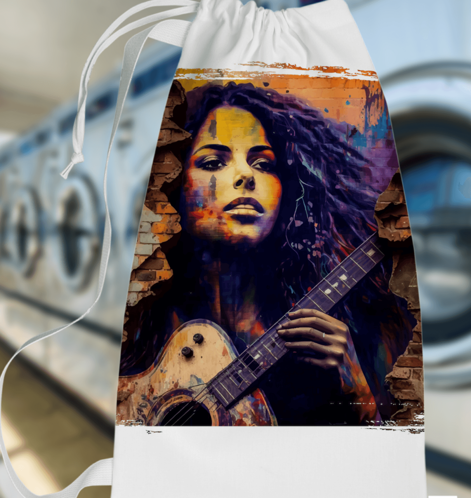 Fingers Dance Guitar Sings Laundry Bag - Beyond T-shirts