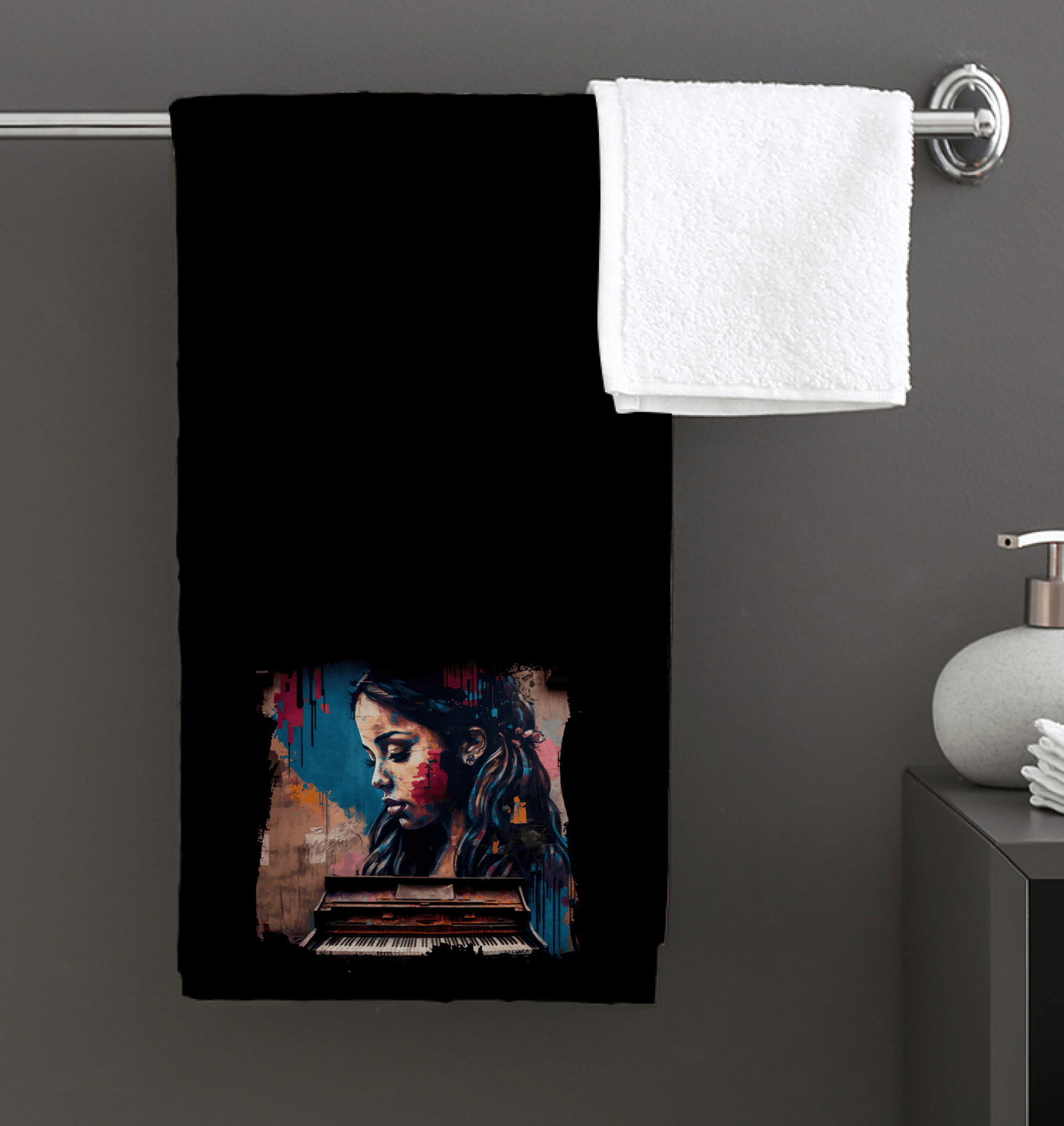 Fingers Dance On Keys Bath Towel - Beyond T-shirts