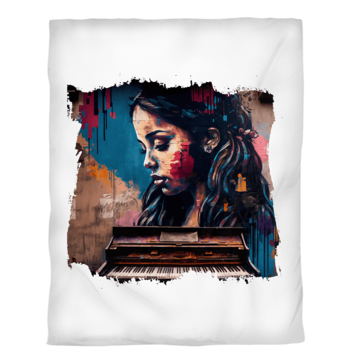 Fingers Dance On Keys Duvet Cover - Beyond T-shirts