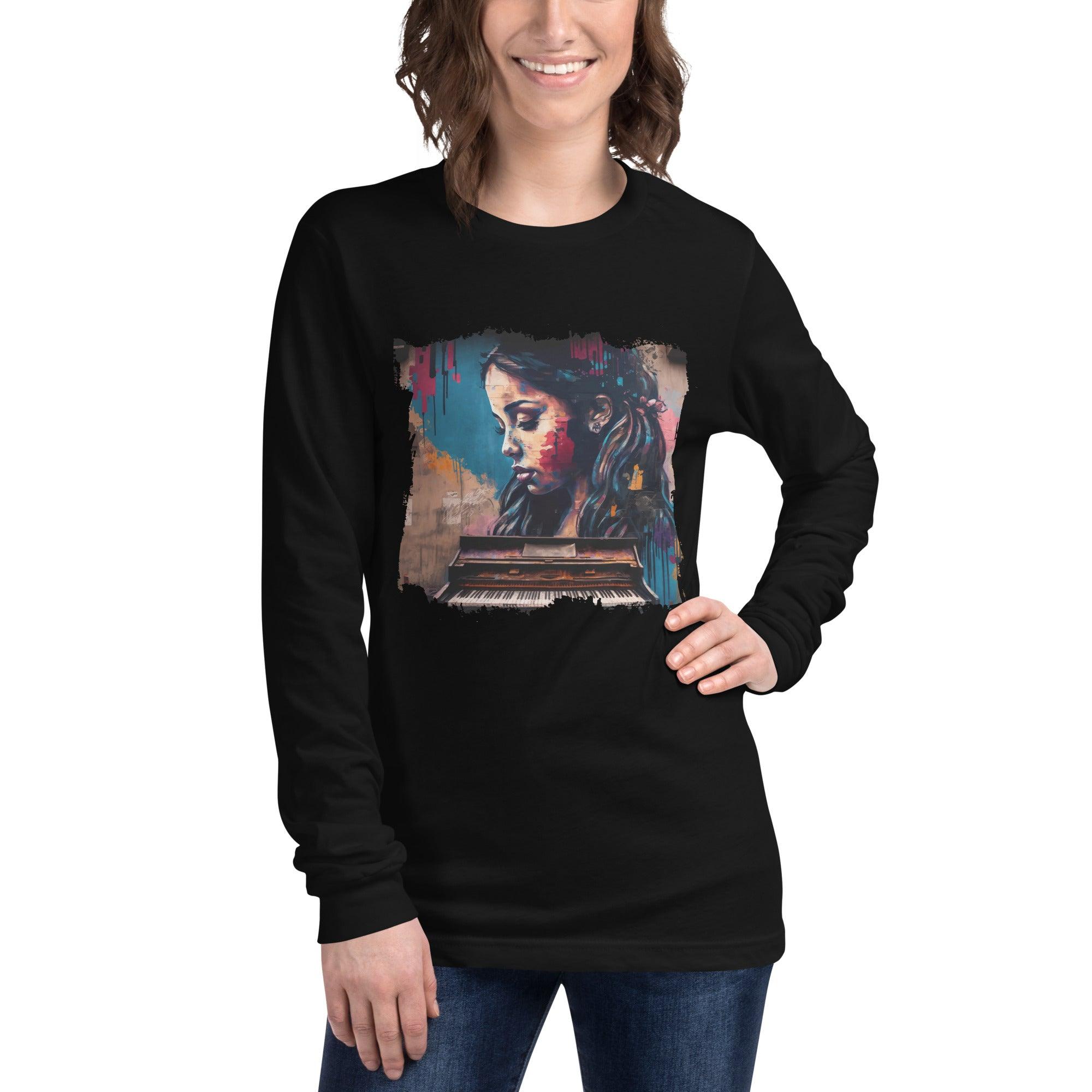 Fingers Dance On Keys Unisex Long Sleeve Tee - Beyond T-shirts