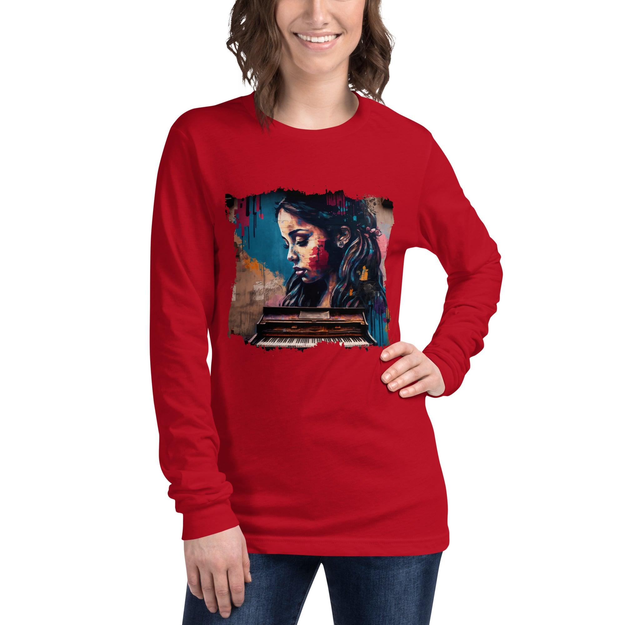 Fingers Dance On Keys Unisex Long Sleeve Tee - Beyond T-shirts