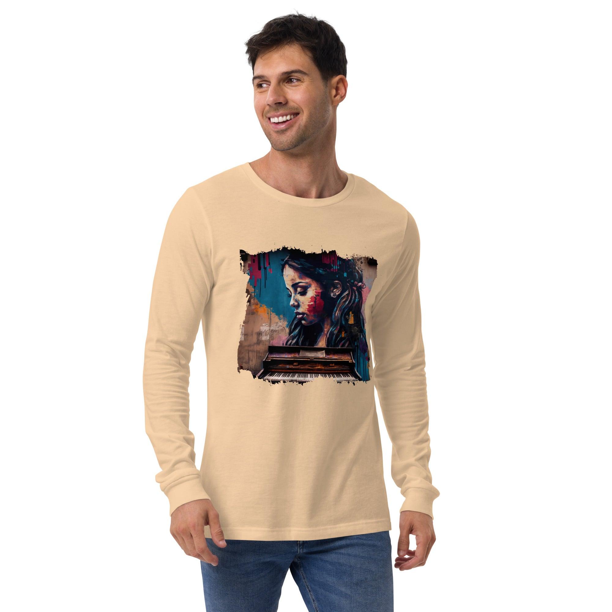 Fingers Dance On Keys Unisex Long Sleeve Tee - Beyond T-shirts