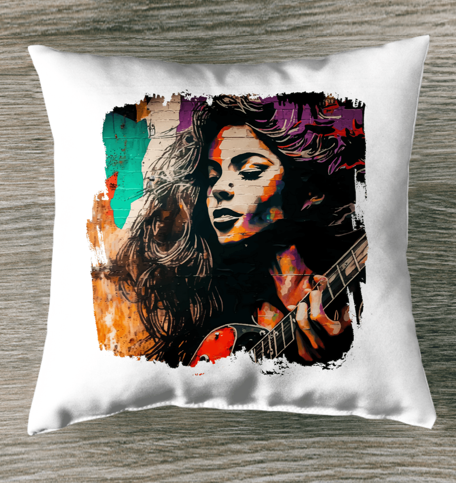 Fingers Dance On Strings Indoor Pillow - Beyond T-shirts