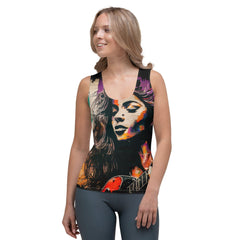 Fingers Dance On Strings Sublimation Cut & Sew Tank Top - Beyond T-shirts