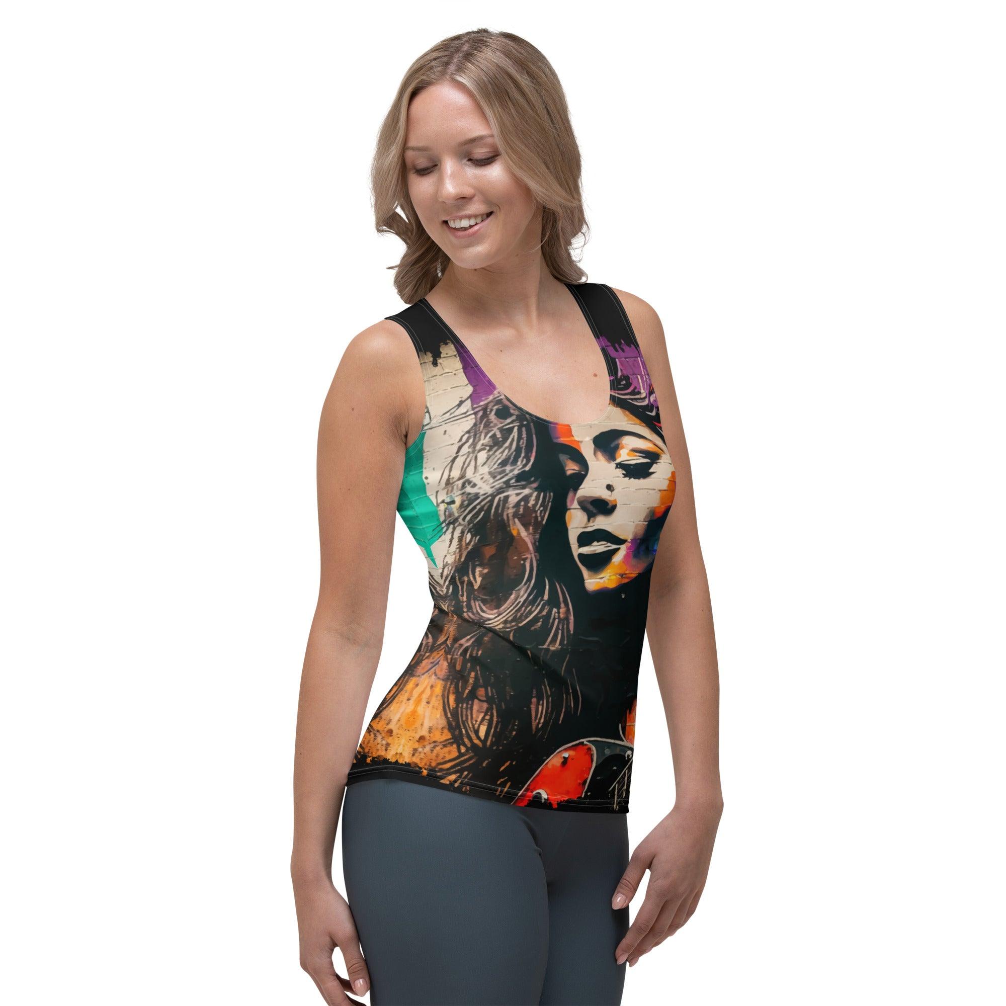 Fingers Dance On Strings Sublimation Cut & Sew Tank Top - Beyond T-shirts