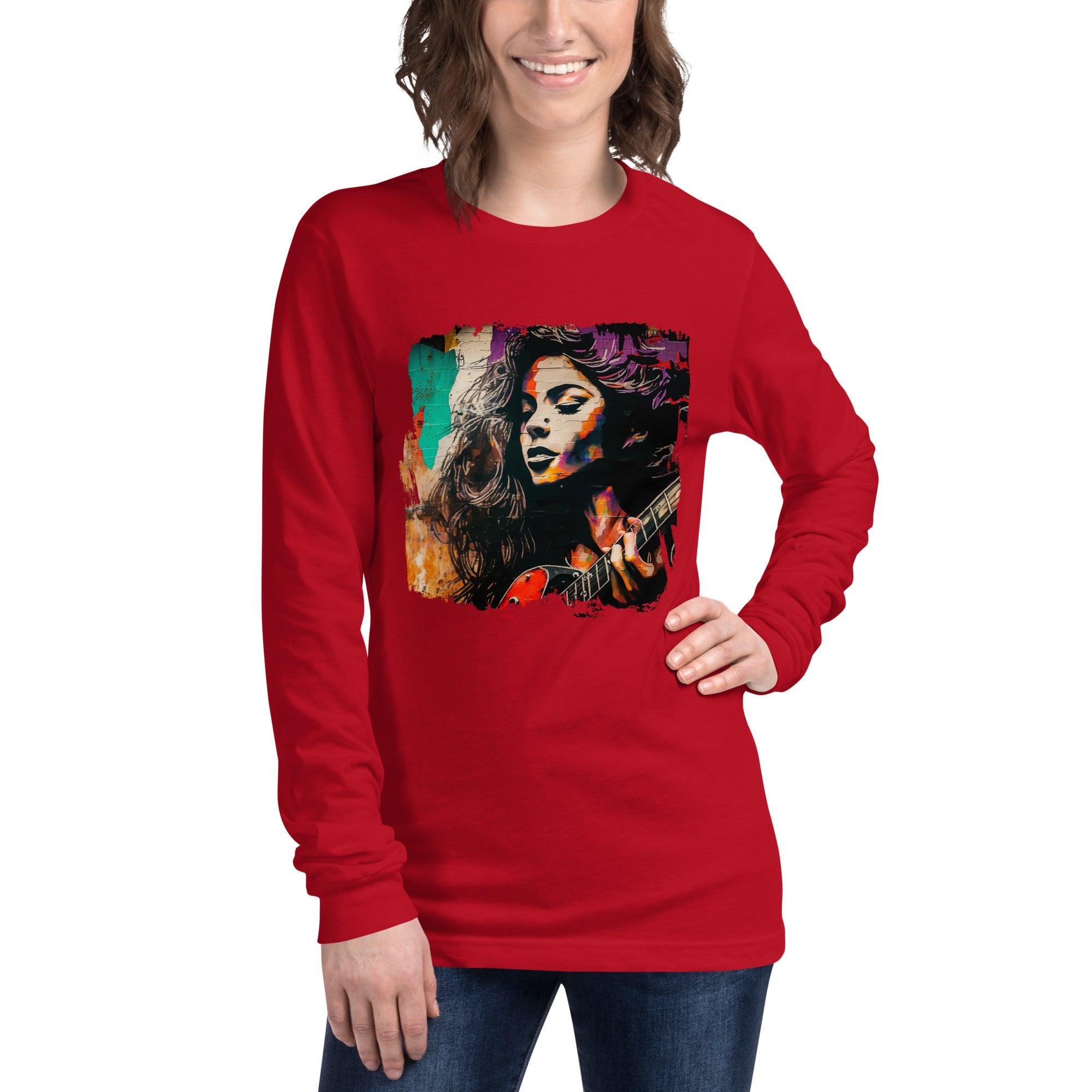 Fingers Dance On Strings Unisex Long Sleeve Tee - Beyond T-shirts