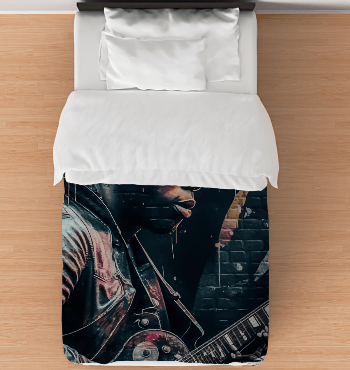 Fingers On Fire, Strings Ablaze Comforter - Twin - Beyond T-shirts