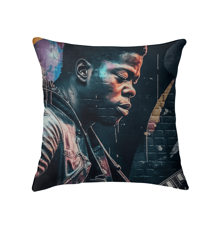 Fingers On Fire, Strings Ablaze Indoor Pillow - Beyond T-shirts