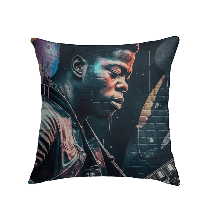 Fingers On Fire, Strings Ablaze Indoor Pillow - Beyond T-shirts