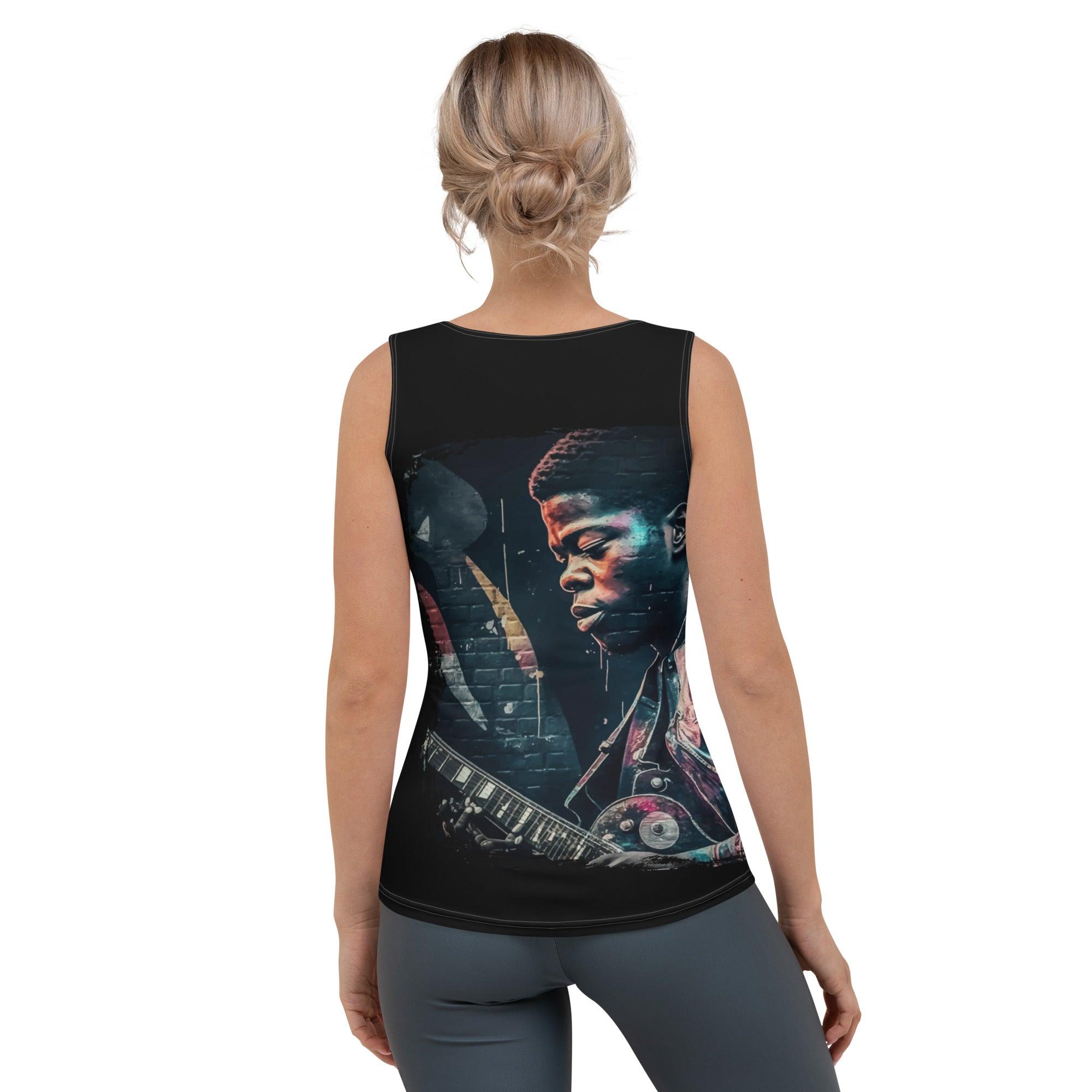 Fingers on Fire, Strings Ablaze Sublimation Cut & Sew Tank Top - Beyond T-shirts