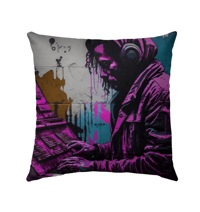 Fingers On The Keys Outdoor Pillow - Beyond T-shirts