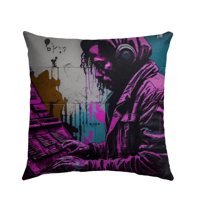 Fingers On The Keys Outdoor Pillow - Beyond T-shirts