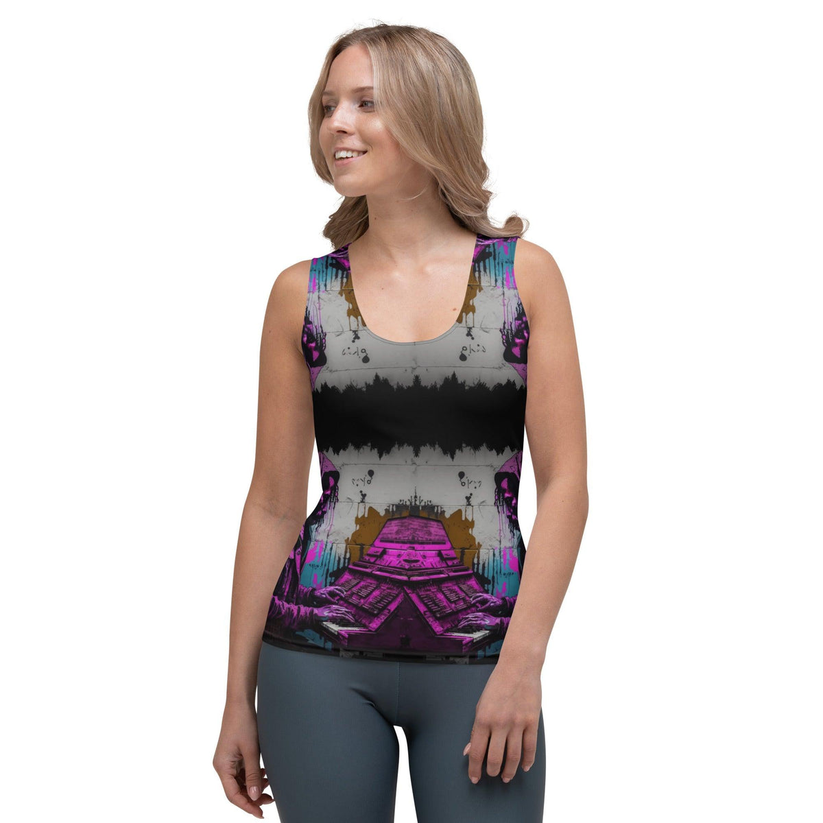 Fingers On The Keys Sublimation Cut & Sew Tank Top - Beyond T-shirts
