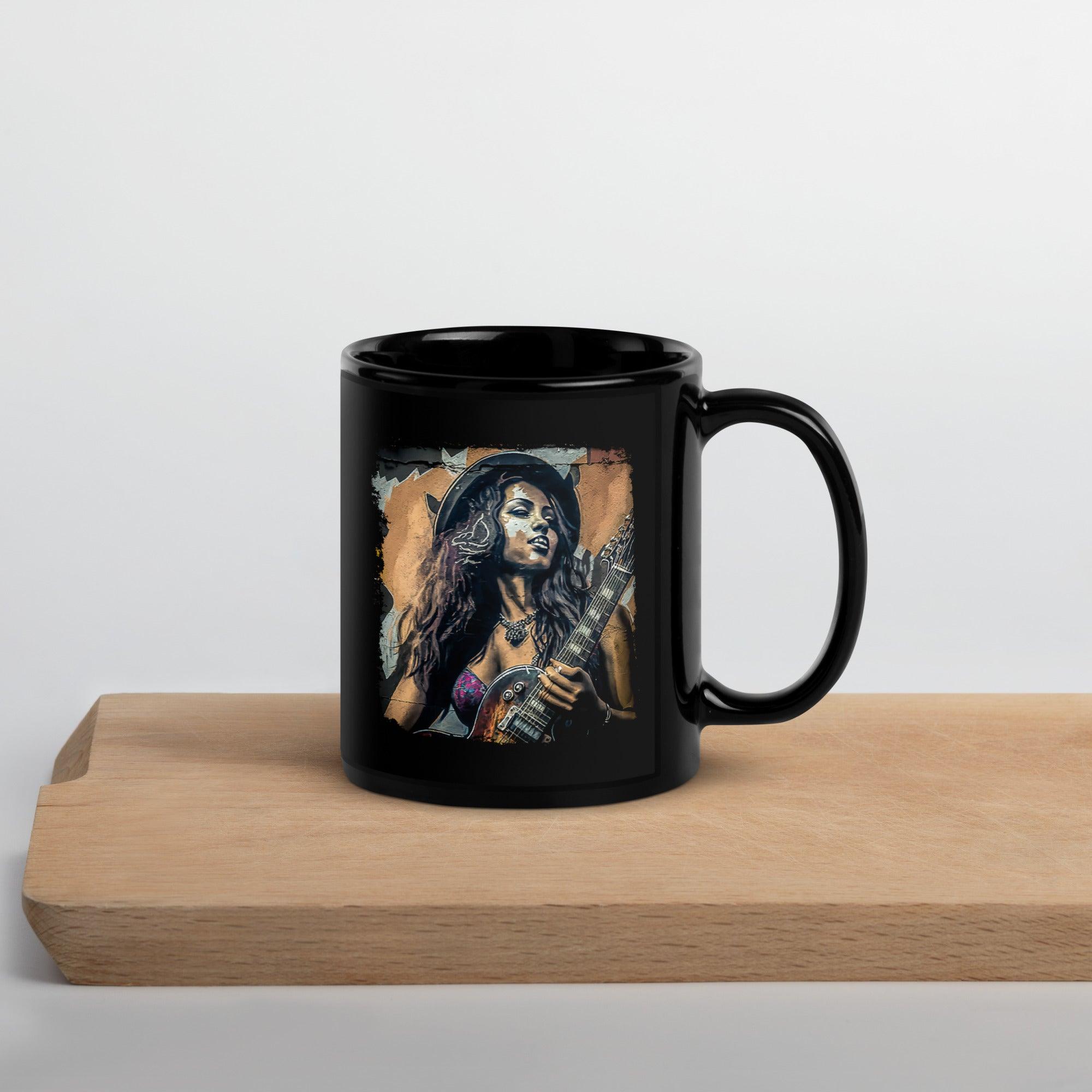 Fingers Paint With Sound Black Glossy Mug - Beyond T-shirts