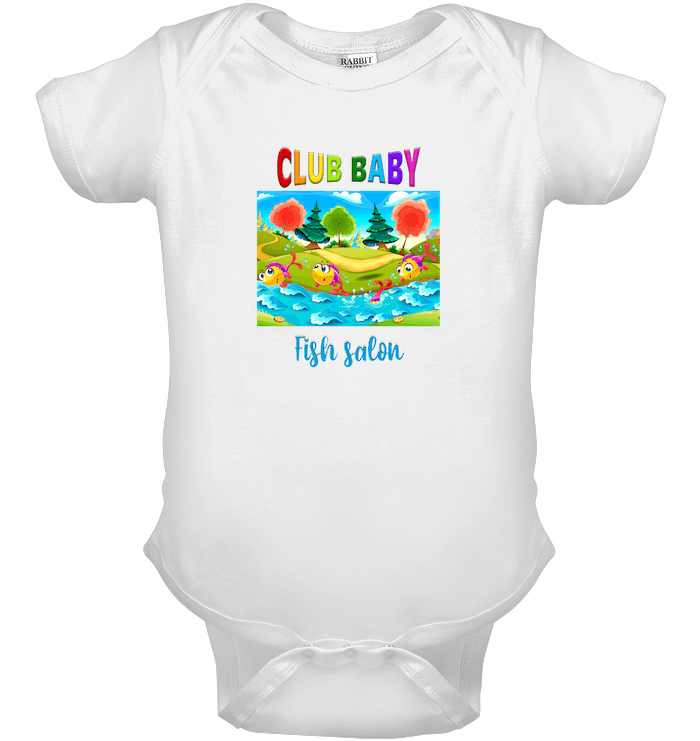 Fish salon 2 Baby Onesie | Club Baby - Beyond T-shirts