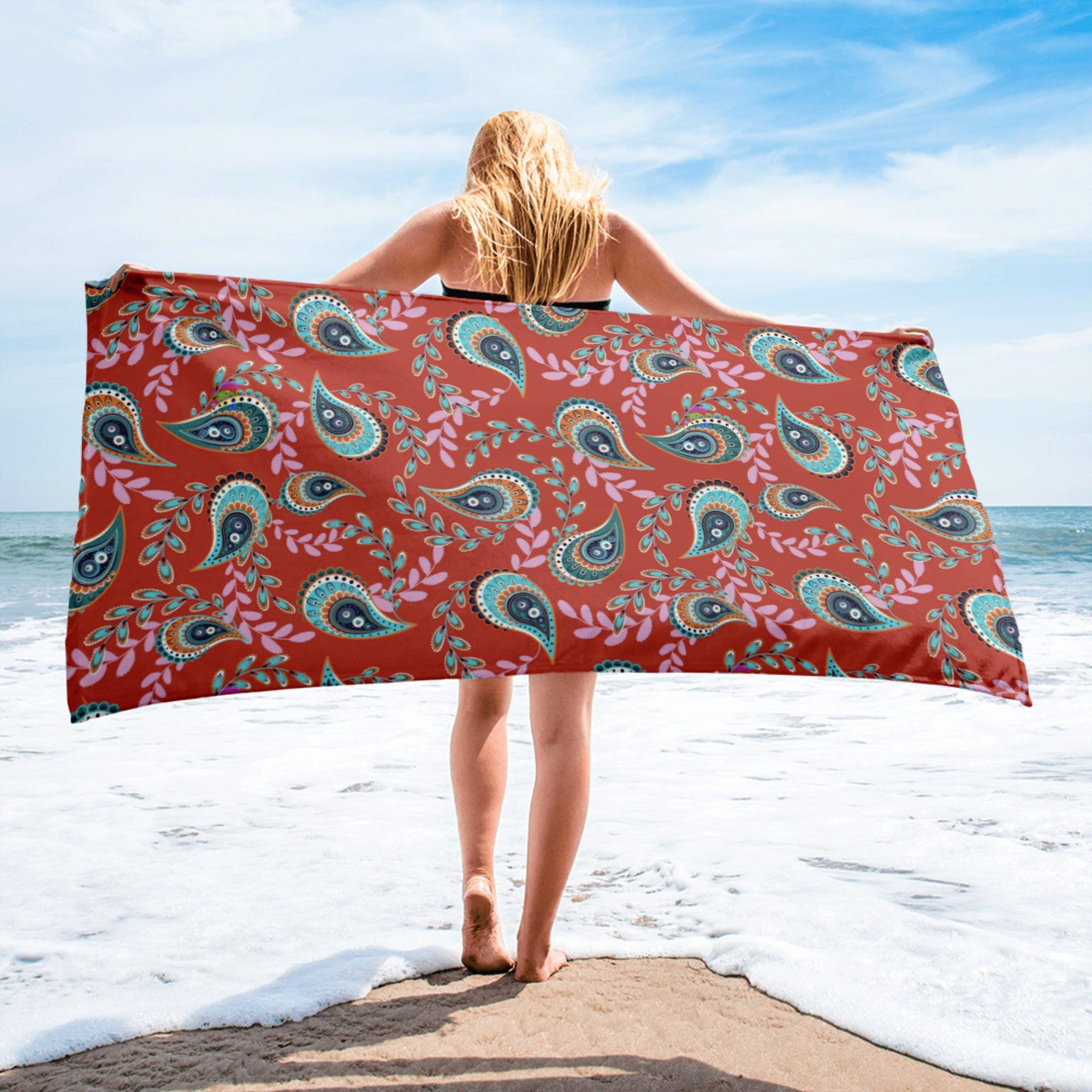 Floral Paisley Bath Towel - Beyond T-shirts