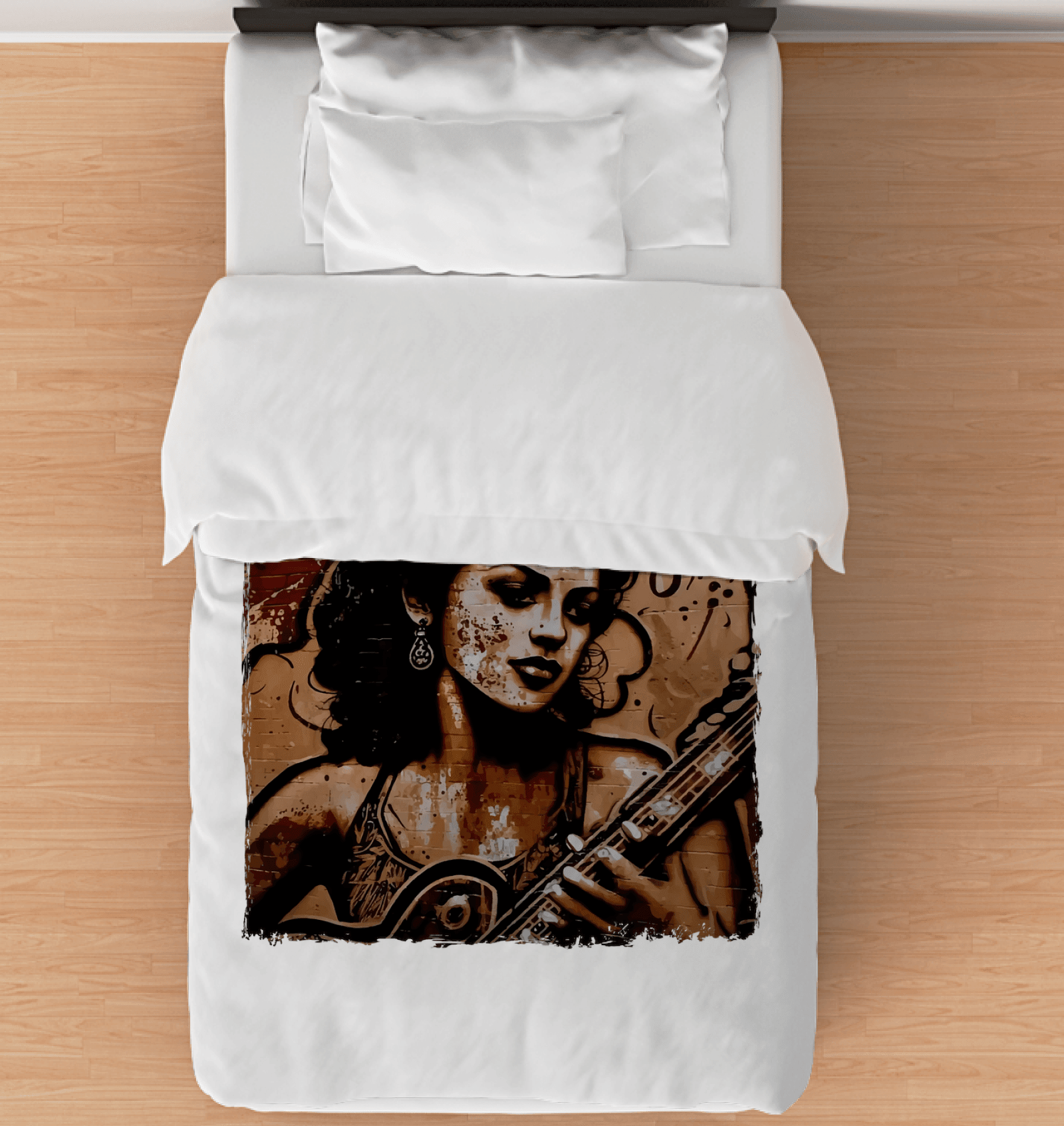 Flowing Passion Roaring Guitar Duvet Cover - Beyond T-shirts