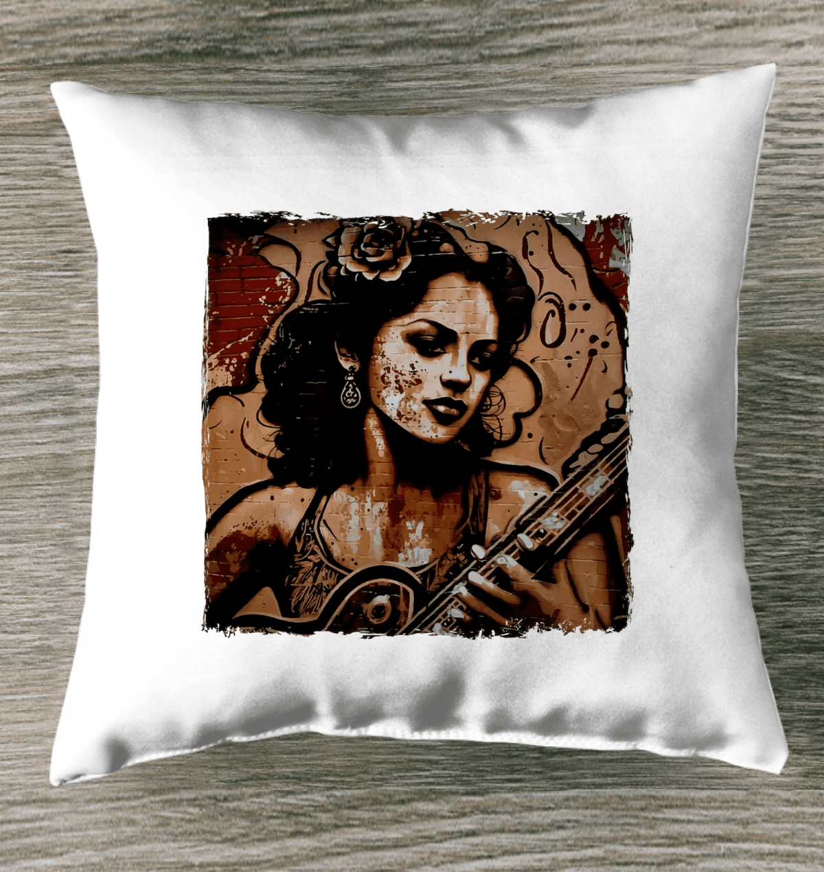 Flowing Passion Roaring Guitar Indoor Pillow - Beyond T-shirts