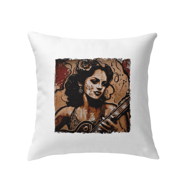 Flowing Passion Roaring Guitar Indoor Pillow - Beyond T-shirts