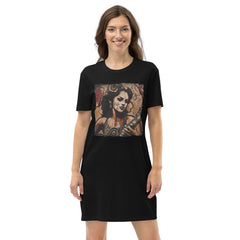 Flowing Passion, Roaring Guitar Organic Cotton T-shirt Dress - Beyond T-shirts