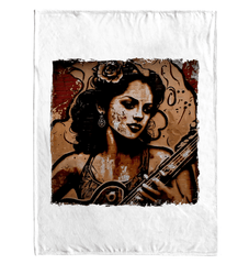 Flowing Passion, Roaring Guitar Sherpa Blanket - Beyond T-shirts