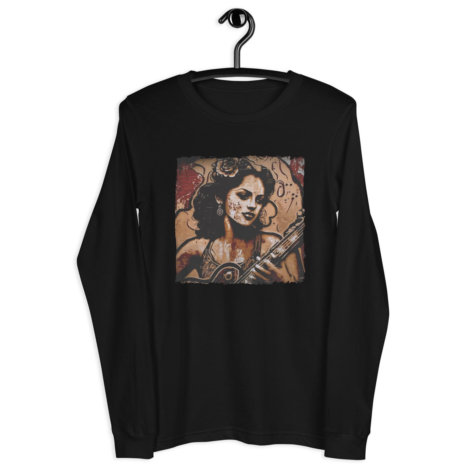 Flowing Passion Roaring Guitar Unisex Long Sleeve Tee - Beyond T-shirts
