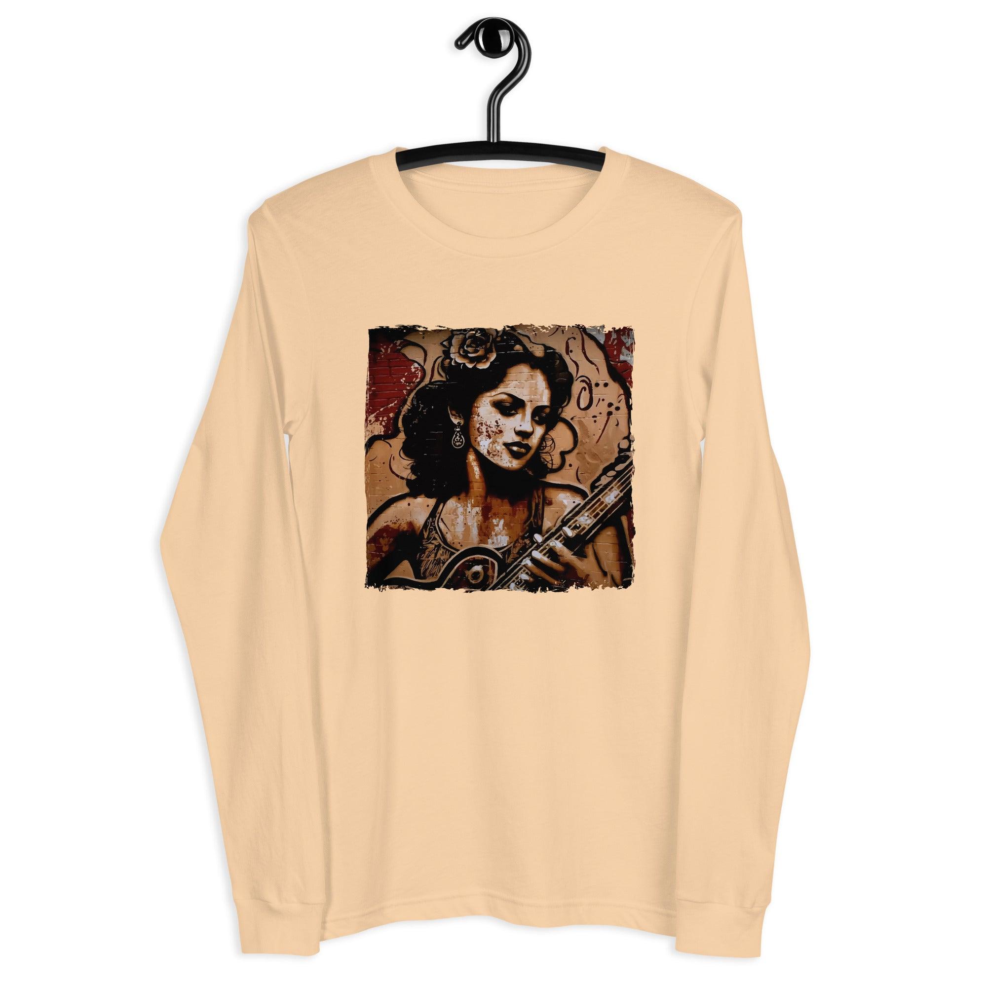 Flowing Passion Roaring Guitar Unisex Long Sleeve Tee - Beyond T-shirts