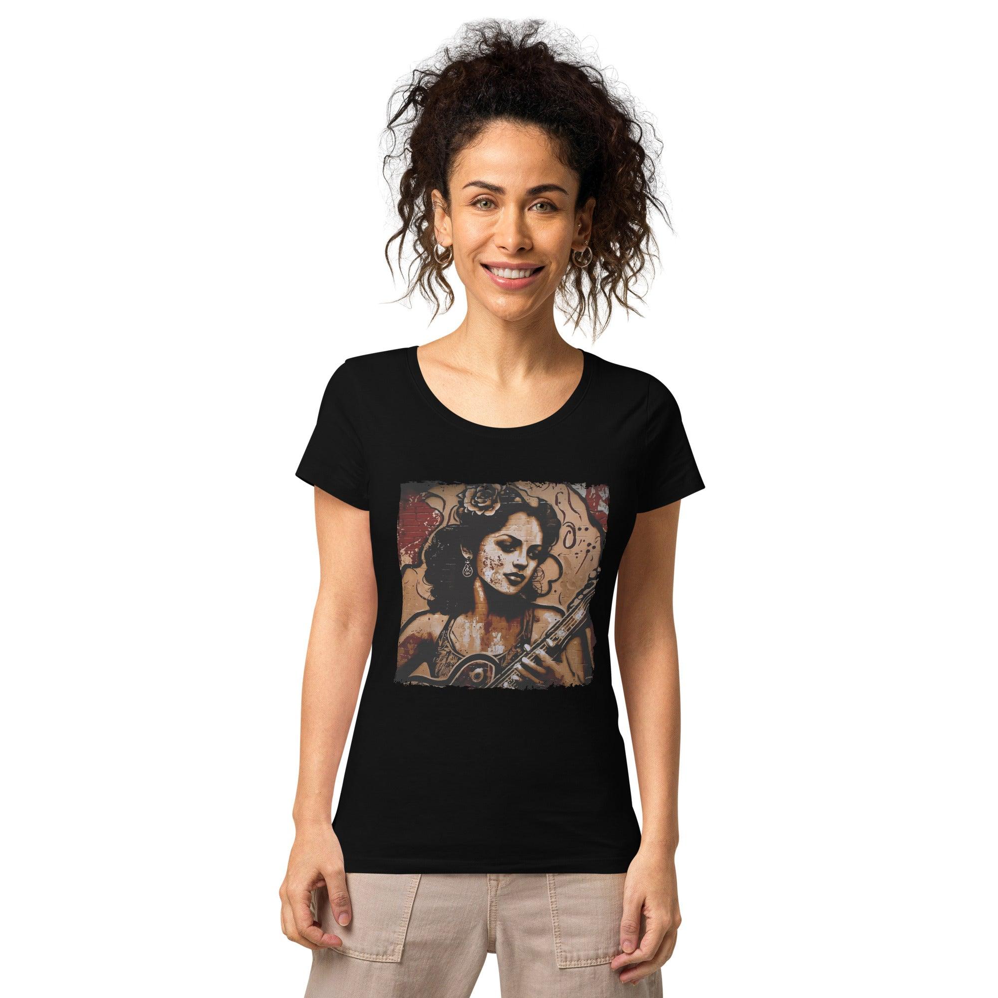 Flowing passion, roaring guitar women’s basic organic t-shirt - Beyond T-shirts