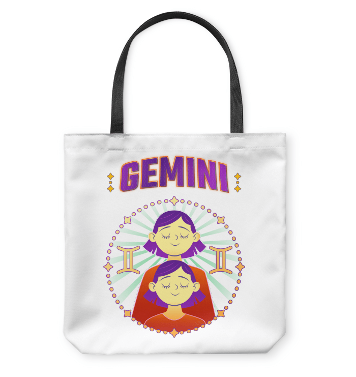 Gemini Basketweave Tote Bag | Zodiac Series 1 - Beyond T-shirts