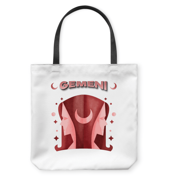 Gemini Basketweave Tote Bag | Zodiac Series 2 - Beyond T-shirts