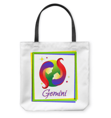 Gemini Basketweave Tote Bag | Zodiac Series 3 - Beyond T-shirts
