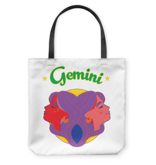 Gemini Basketweave Tote Bag | Zodiac Series 5 - Beyond T-shirts