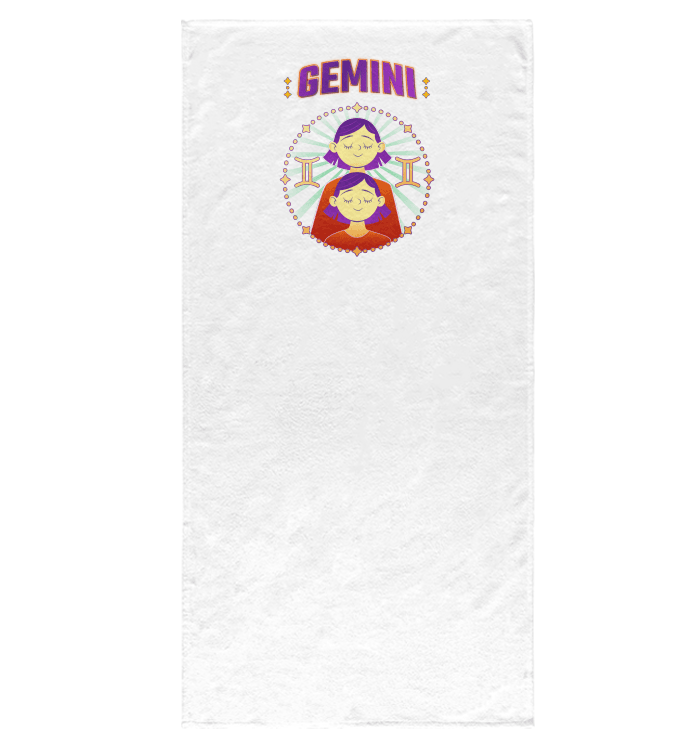 Gemini Bath Towel | Zodiac Series 1 - Beyond T-shirts