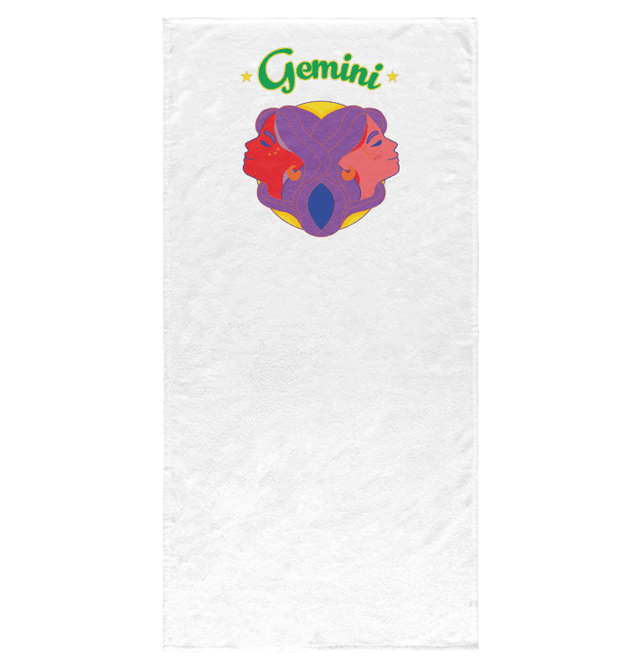 Gemini Bath Towel | Zodiac Series 5 - Beyond T-shirts