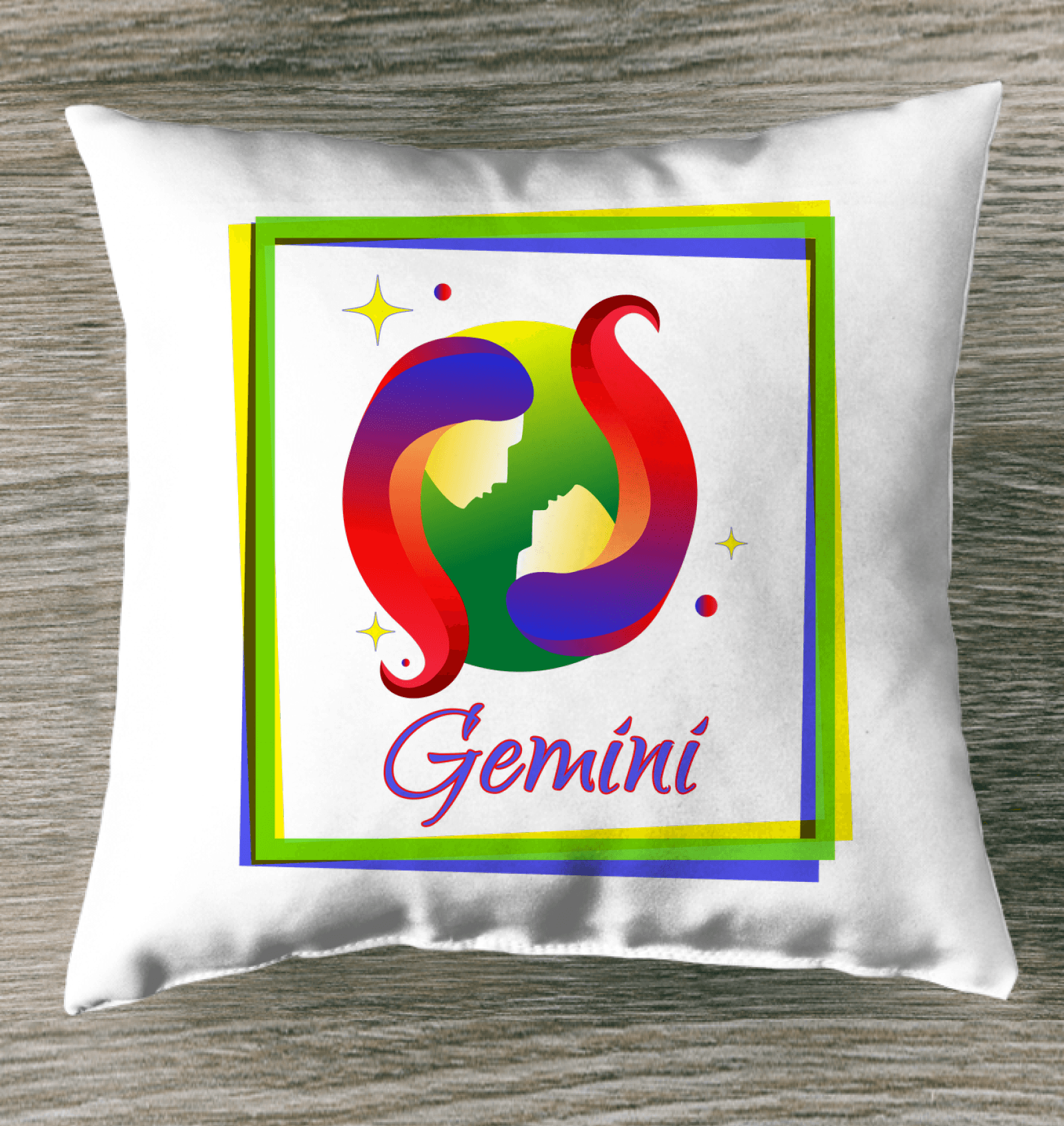 Gemini Outdoor Pillow | Zodiac Series 3 - Beyond T-shirts